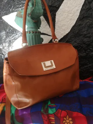 Bolso Adolfo Dominguez Piel Genuina Marrón