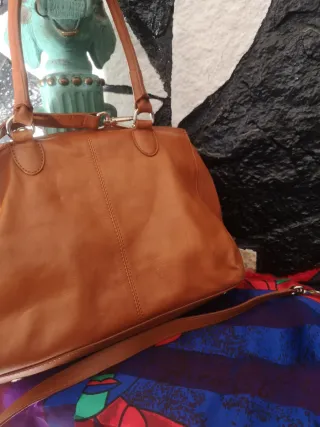 Bolso Adolfo Dominguez Piel Genuina Marrón