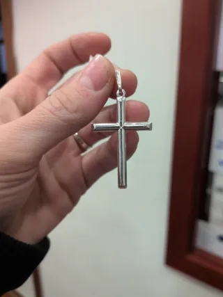 Cruz Grande Palo Ancho Plata