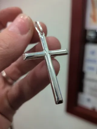 Cruz Grande Palo Ancho Plata