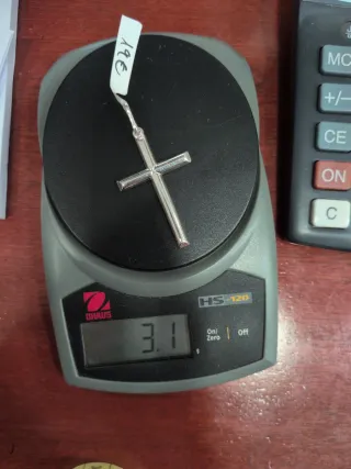 Cruz Grande Palo Ancho Plata