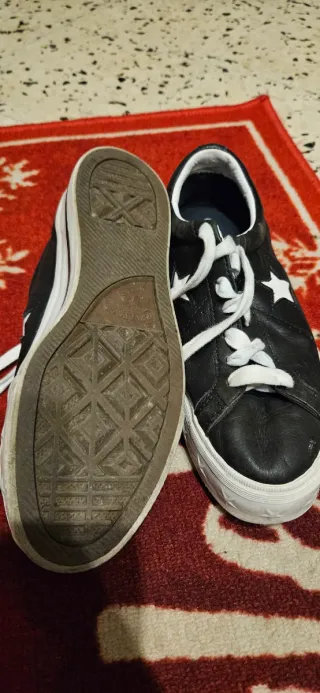 Sneakers Donna Converse Nere con Stella Bianca