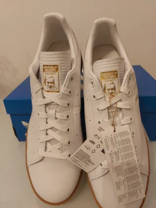 Adidas Stan Smith Bianche Gomma Marrone