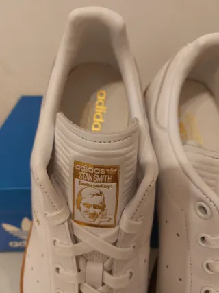 Adidas Stan Smith Bianche Gomma Marrone