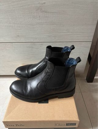 Stivali Pelle Neri Uomo