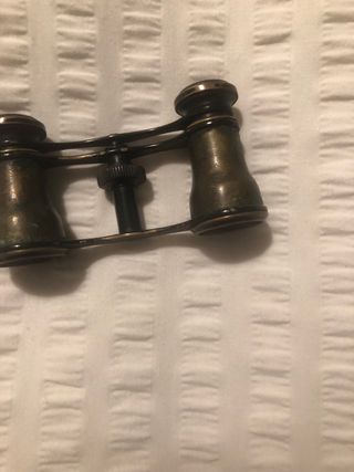 Prismáticos antiguos de latón