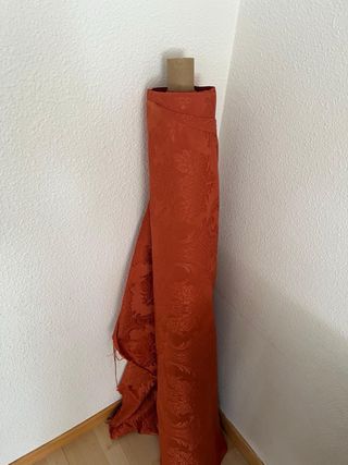 Rollo tela fallera naranja y rojo