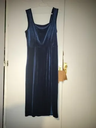 Vestido azul de terciopelo