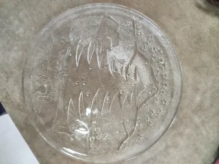 Plato Navidad Diseño Árbol y Escena Invierno