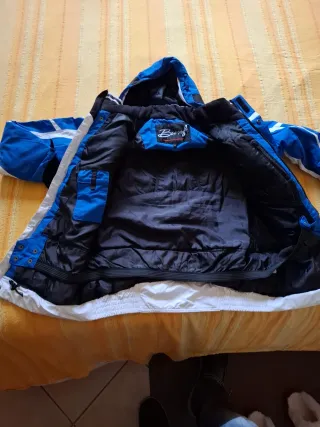 Giacca da sci blu e bianca taglia 12 anni