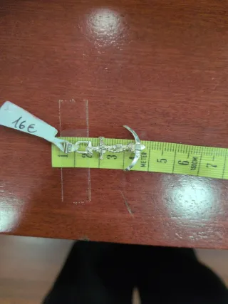 Colgante Cruz Ancla Plata 925