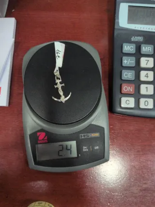 Colgante Cruz Ancla Plata 925