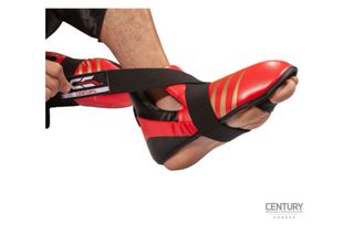 Espinilleras tibiales y patucos rojos Century