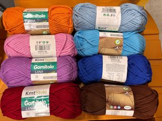 Ovillos de lana 100% algodón grueso