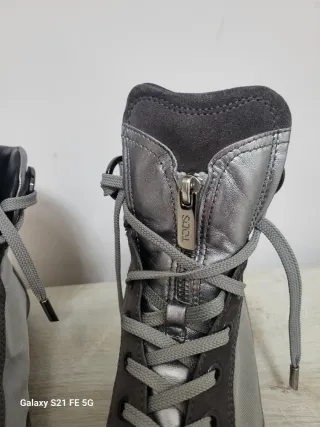 Tod's stivaletti grigio/argento taglia 36,5