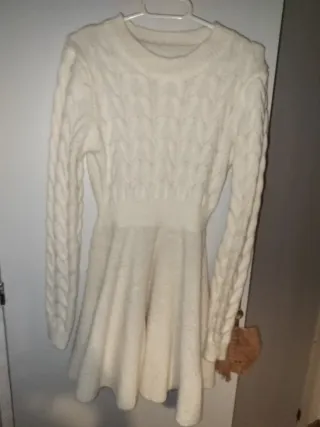 Vestido de punto blanco