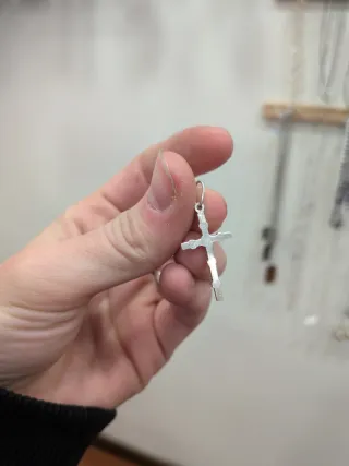 Colgante Cruz Plata Nudos