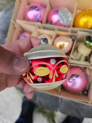 Palline di Natale vintage con Scatola