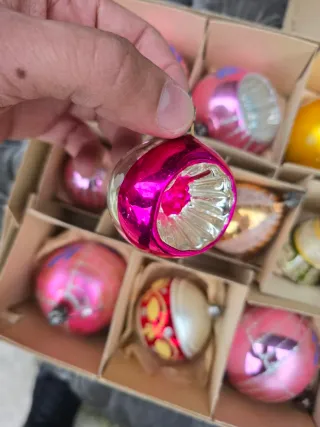 Palline di Natale vintage con Scatola