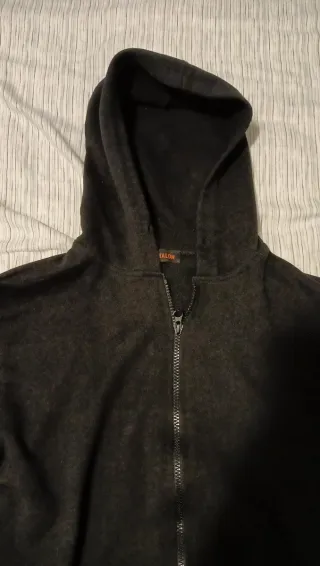 Felpa nera con zip - Taglia L