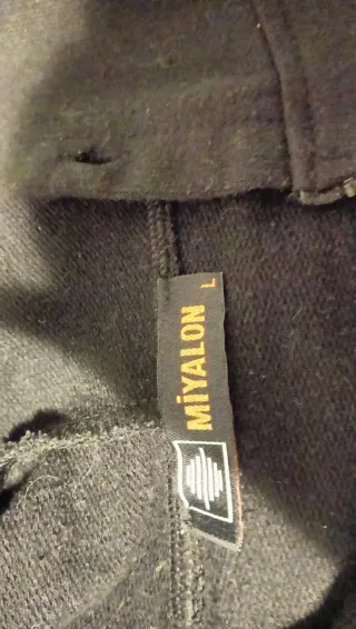 Felpa nera con zip - Taglia L