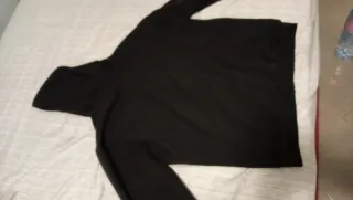 Felpa nera con zip - Taglia L