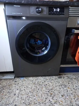 Lavadora Hisense 8kg Steam Inverter