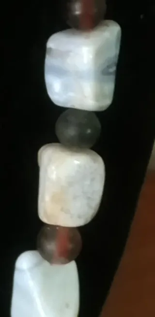 Collana puro calcedonio vetro di Murano anni 70