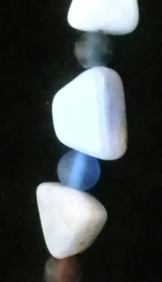 Collana puro calcedonio vetro di Murano anni 70