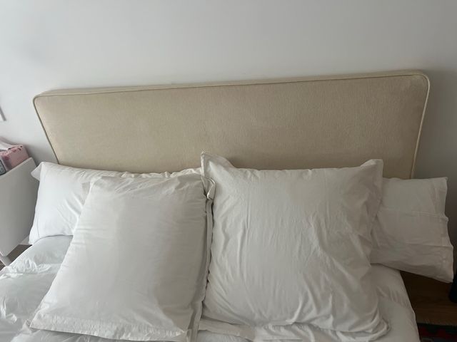 Cabecero Cama 150cm Beige Tela