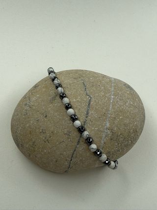 Bracciale Unisex Perle Bianche e Nere