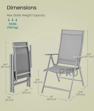 Set di 2 sedie da giardino