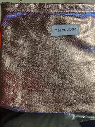 Neceser maquillaje dorado y rosa