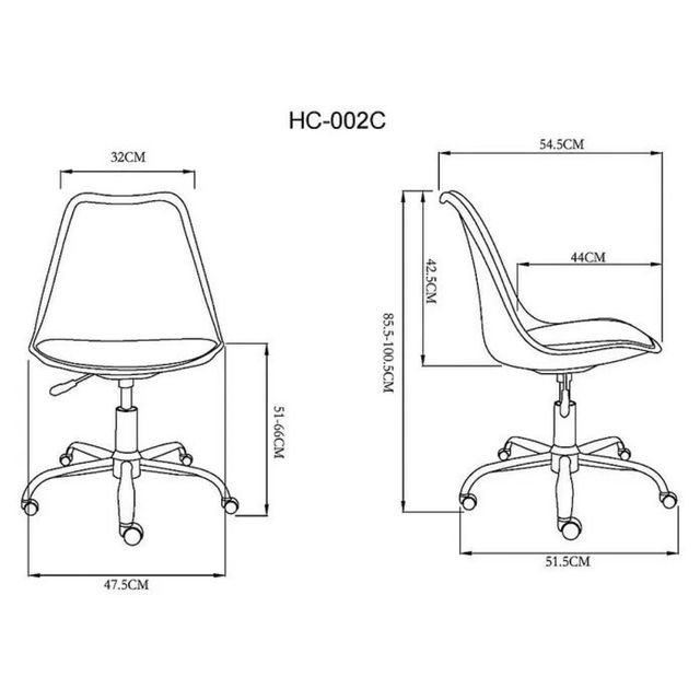Silla de escritorio gris con ruedas
