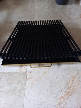 Parrilla para chimenea con cajón