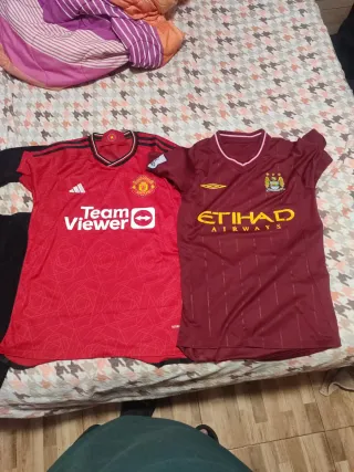 Camisetas Adidas Manchester United y City