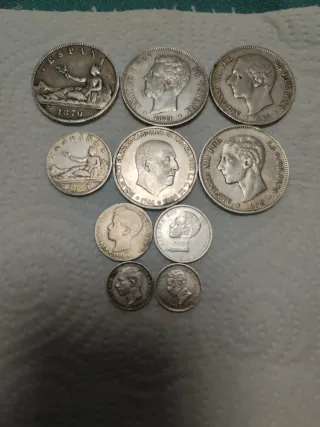 Lote Monedas Plata