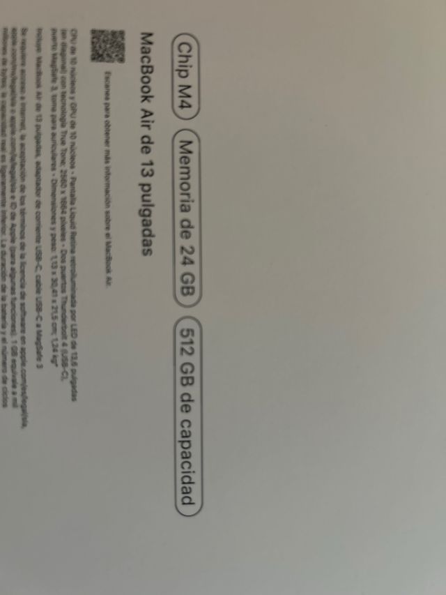 MacBook Air 13 512GB/24GB Precintado y con factura