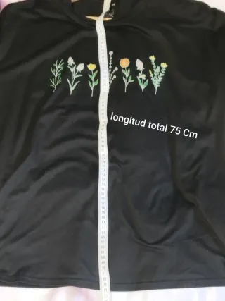 Camiseta SHEIN Oversize Negra Talla L