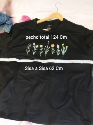 Camiseta SHEIN Oversize Negra Talla L