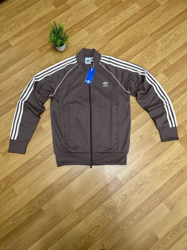 Chaqueta Adidas Marrón y Blanca Talla M