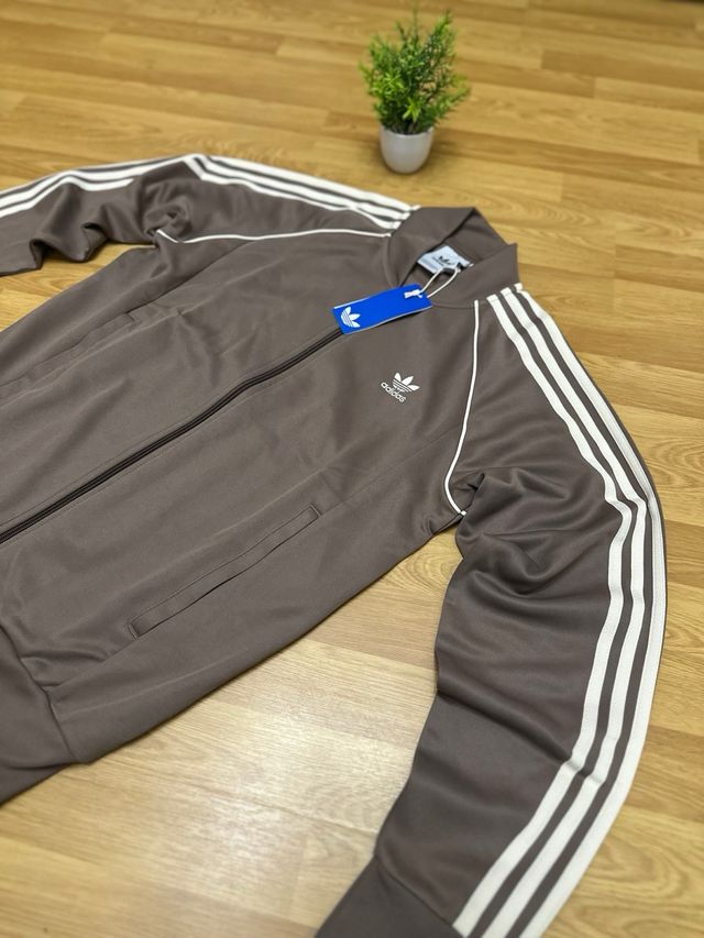 Chaqueta Adidas Marrón y Blanca Talla M