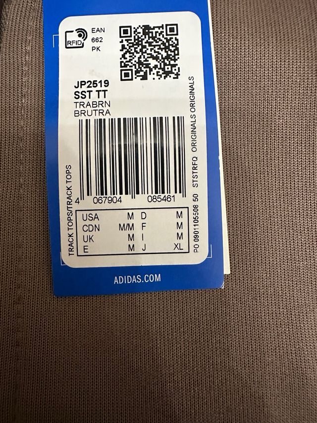 Chaqueta Adidas Marrón y Blanca Talla M