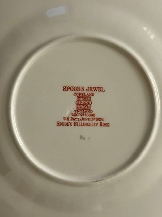 Antiguo plato Spode's Jewel