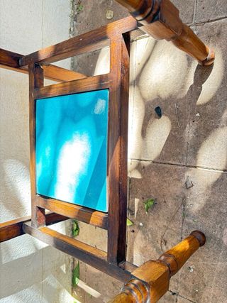 Palanganero antiguo con espejo