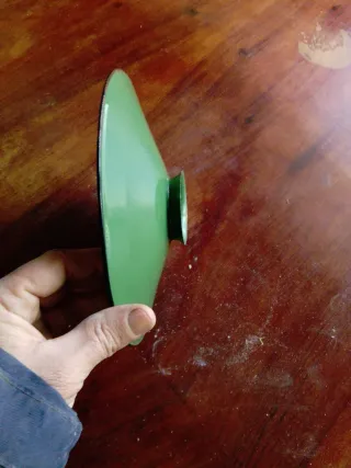 Plafón o plato lámpara esmaltado verde