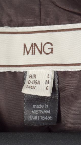 Gabardina Mango Marrón Talla M