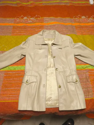 Chaqueta Loewe Piel Vacuno Talla 38 Beige