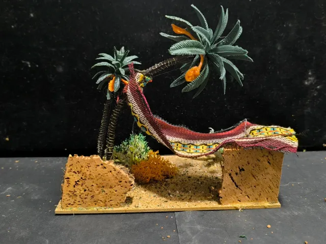 Diorama desierto jaima palmeras