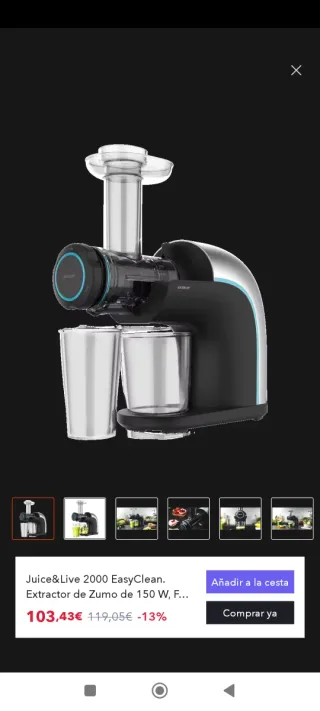 Licuadora Cecotec Juice&live 2000 Easyclean.CHOLLO